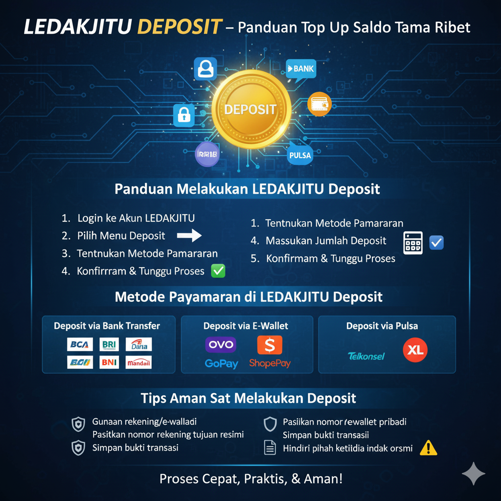 LEDAKJITU DEPOSIT – Panduan Top Up Saldo Tanpa Ribet